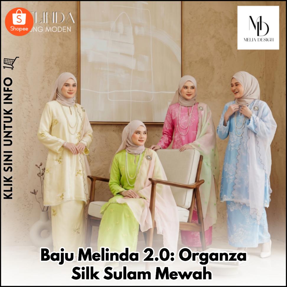 Baju Muslimah Sulam Organza, Moden & Elegan!