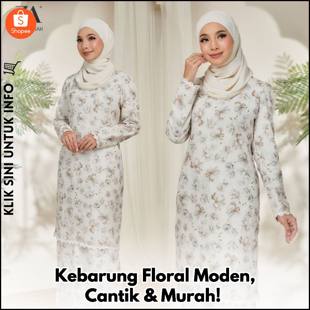 Kebarung Floral Moden, Cantik & Murah!