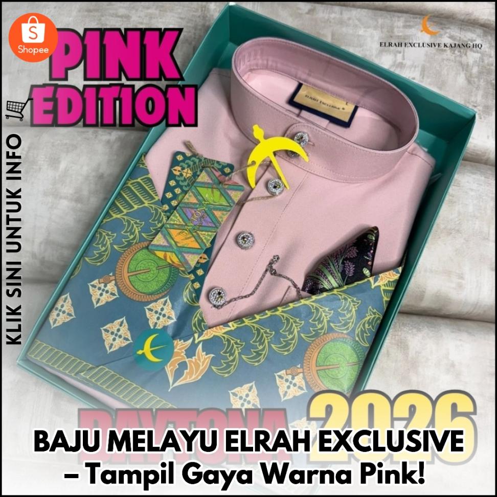 BAJU MELAYU ELRAH EXCLUSIVE – Tampil Gaya Warna Pink!
