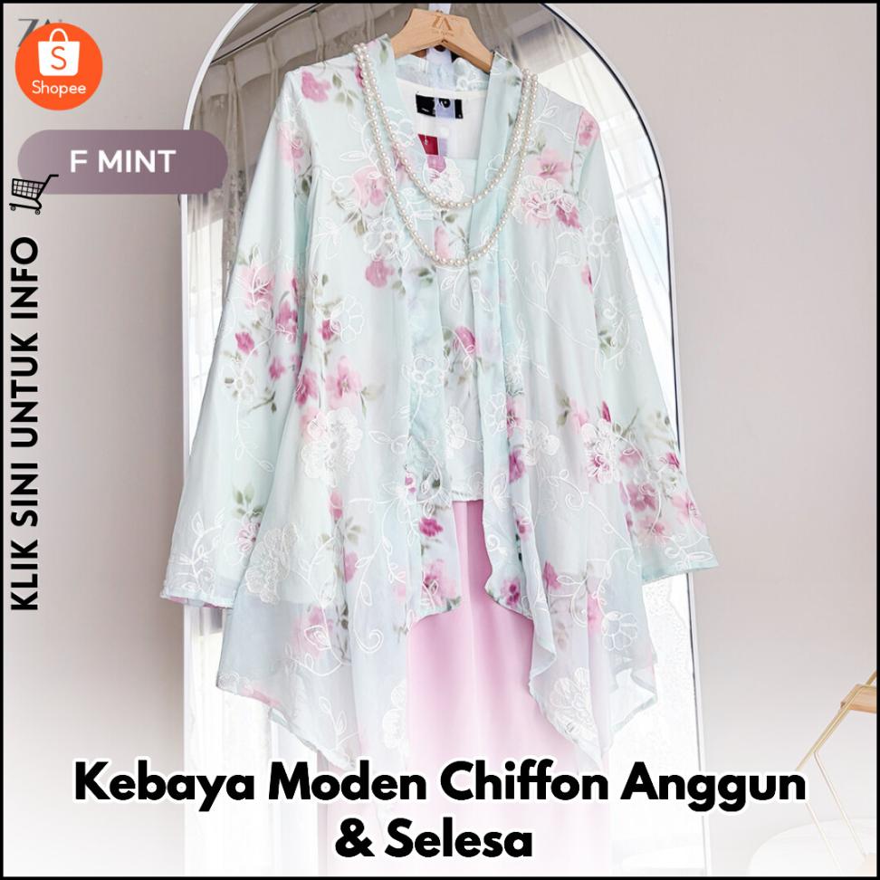 Kebaya Moden Chiffon Anggun & Selesa