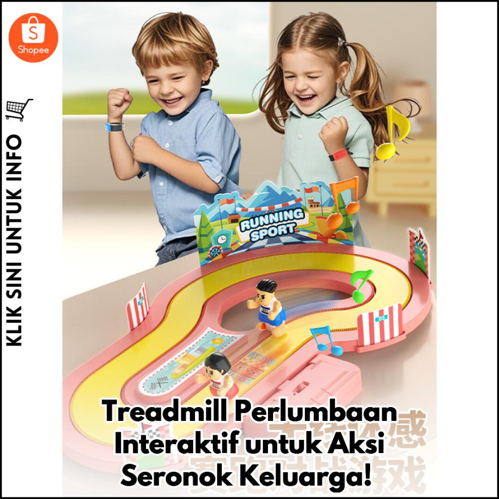 Treadmill Perlumbaan Interaktif untuk Aksi Seronok Keluarga!