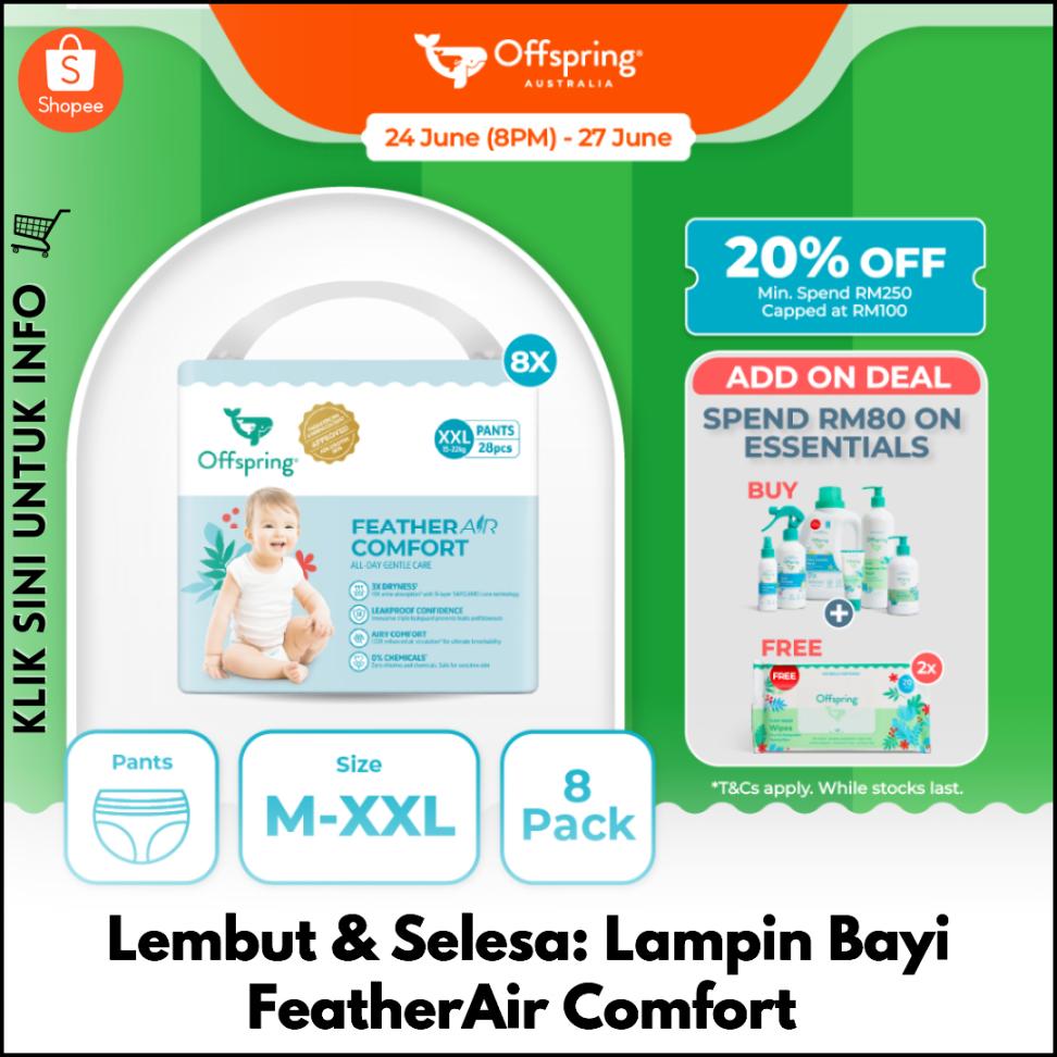 Lembut & Selesa: Lampin Bayi FeatherAir Comfort