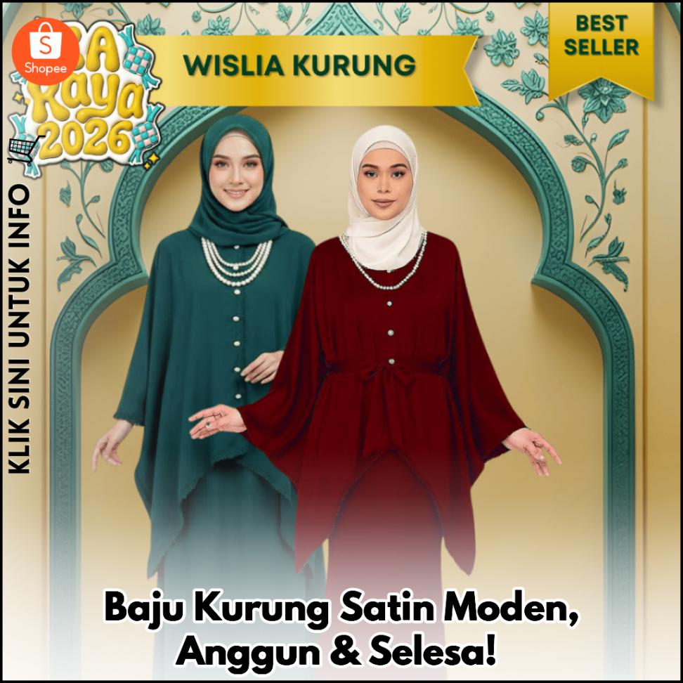 Baju Kurung Satin Moden, Anggun & Selesa!