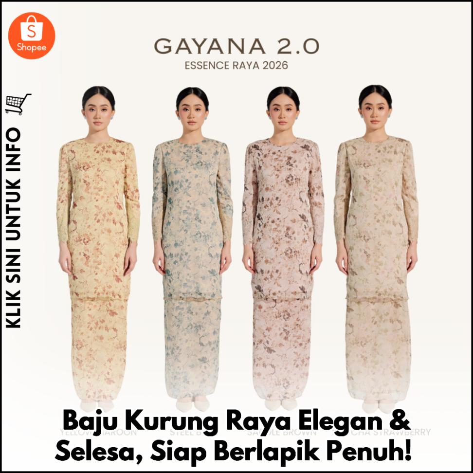 Baju Kurung Raya Elegan & Selesa, Siap Berlapik Penuh!