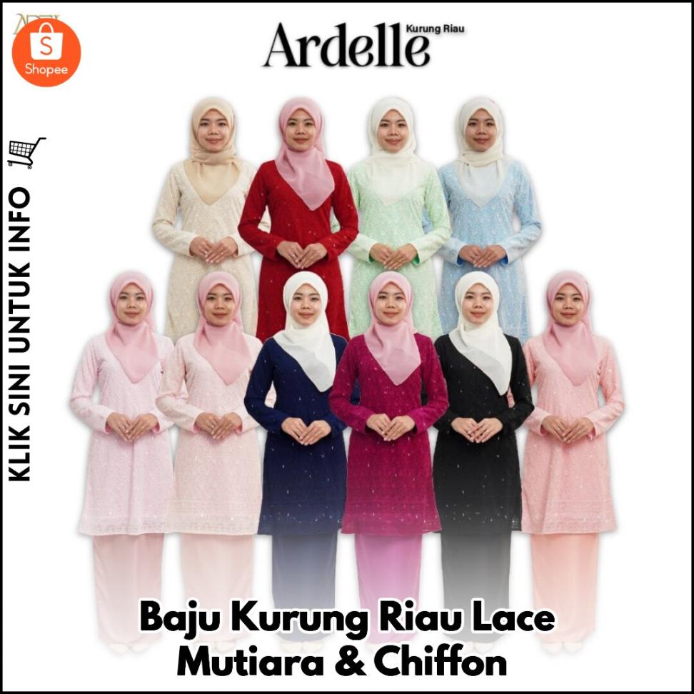 Baju Kurung Riau Lace Mutiara & Chiffon