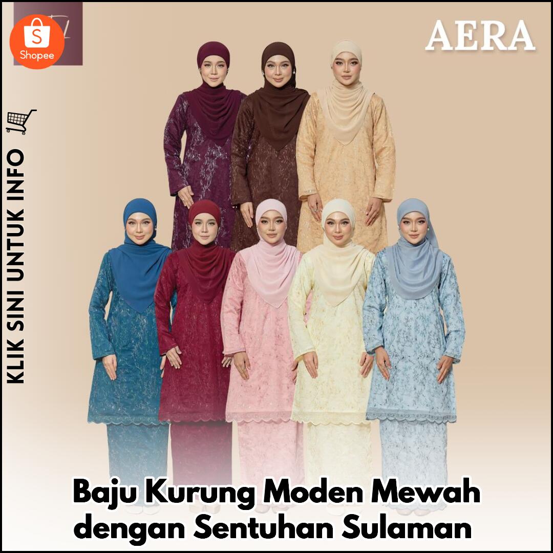 Baju Kurung Moden Mewah dengan Sentuhan Sulaman