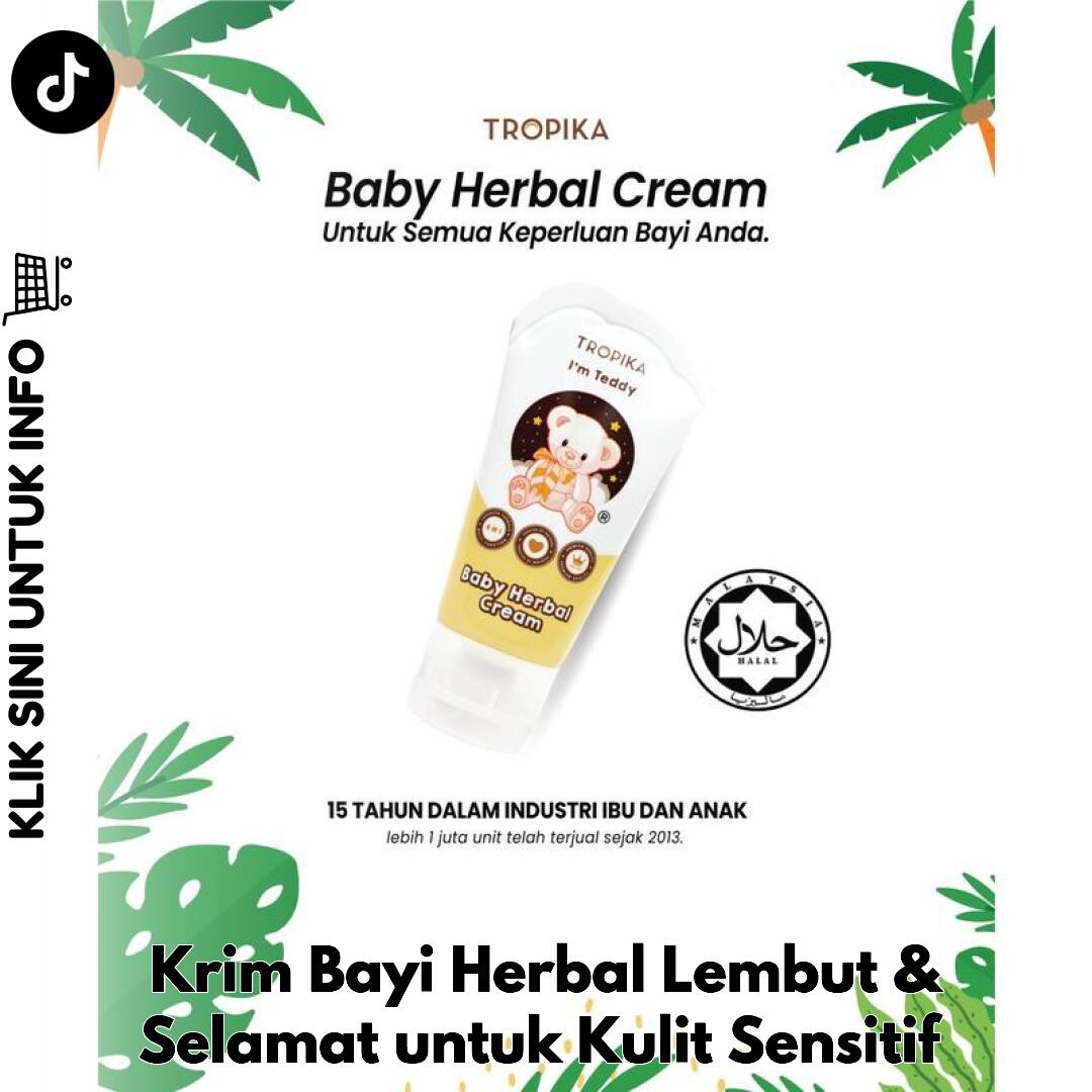 Krim Bayi Herbal Lembut & Selamat untuk Kulit Sensitif