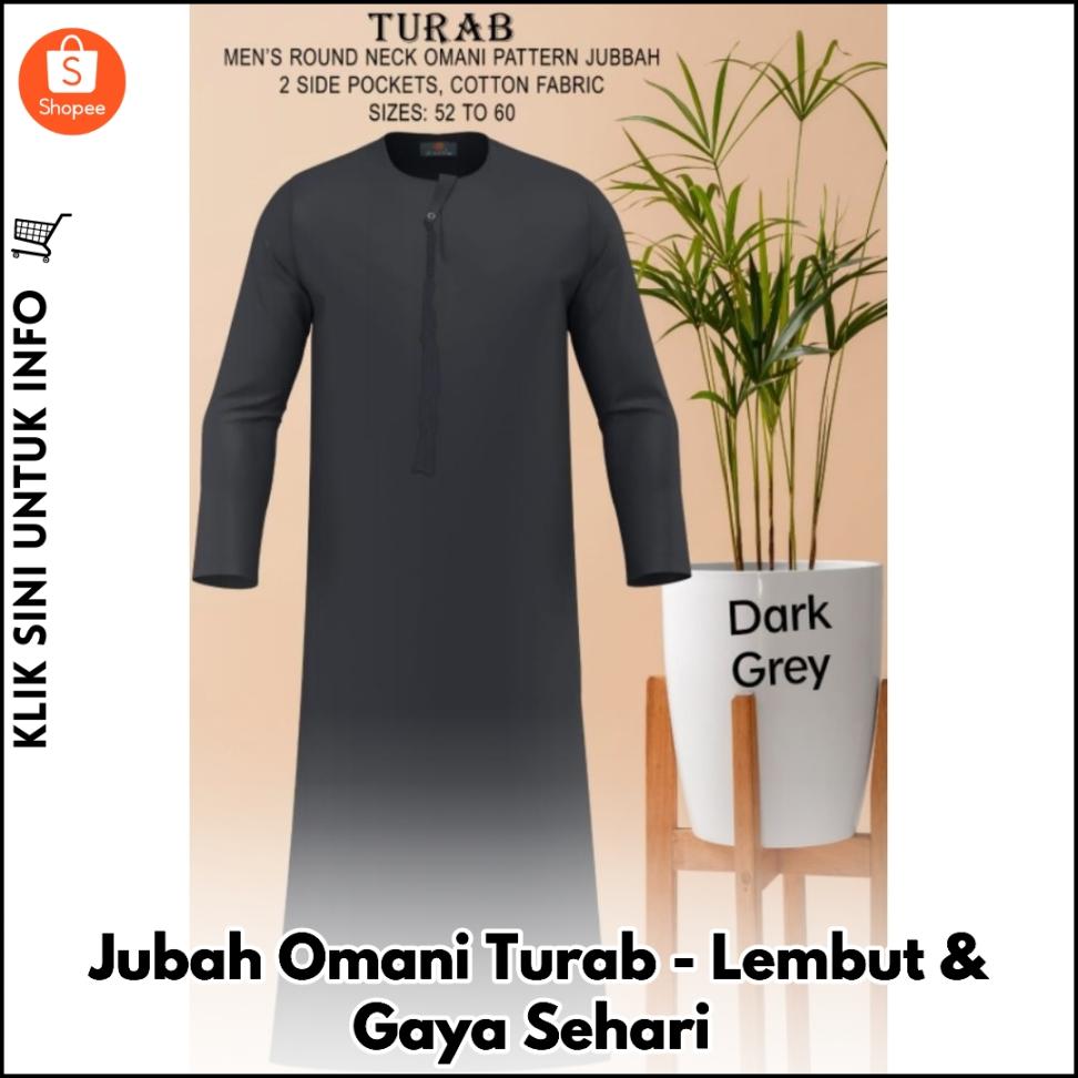 Jubah Omani Turab - Lembut & Gaya Sehari