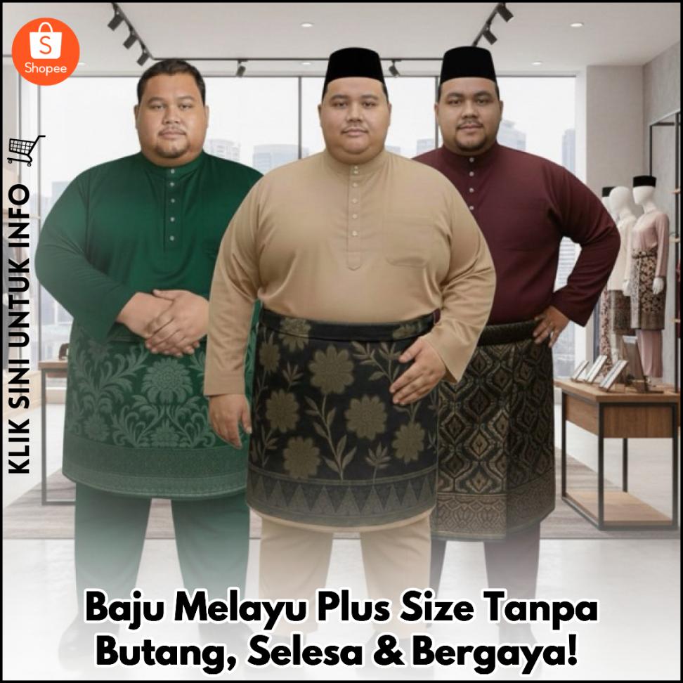 Baju Melayu Selesa & Cantik, Tanpa Butang!