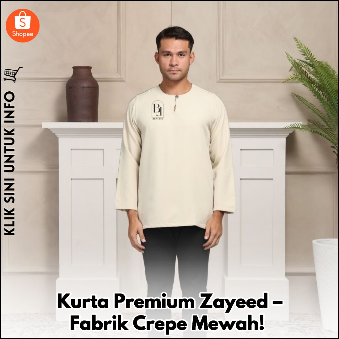 Kurta Premium Zayeed – Fabrik Crepe Mewah!