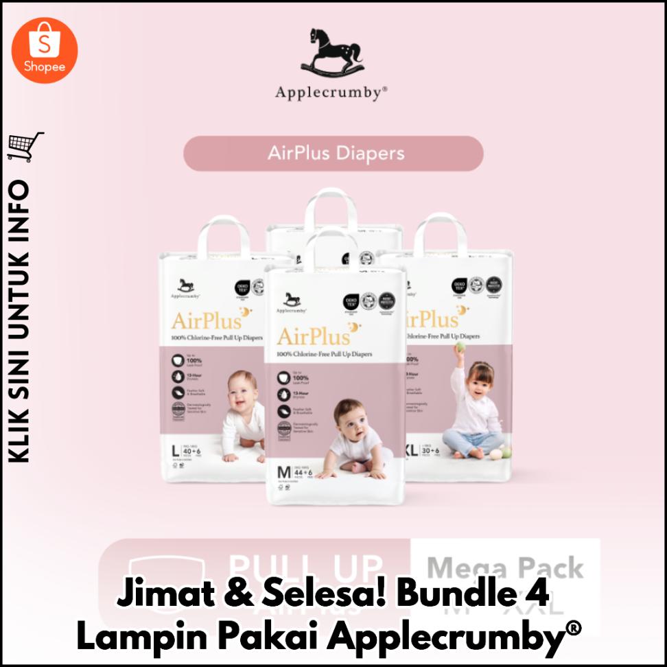 Jimat & Selesa! Bundle 4 Lampin Pakai Applecrumby®