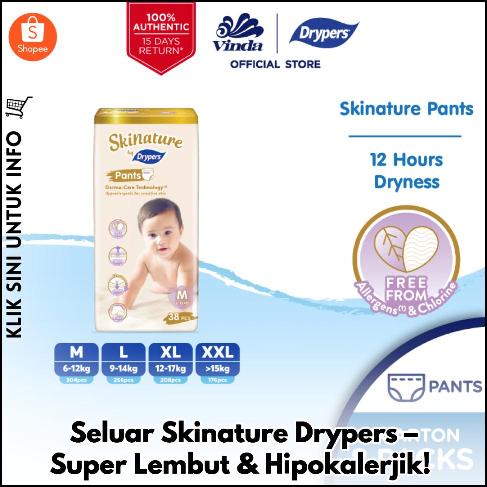 Seluar Skinature Drypers – Super Lembut & Hipokalerjik!