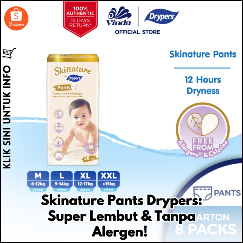 Skinature Pants Drypers: Super Lembut & Tanpa Alergen!