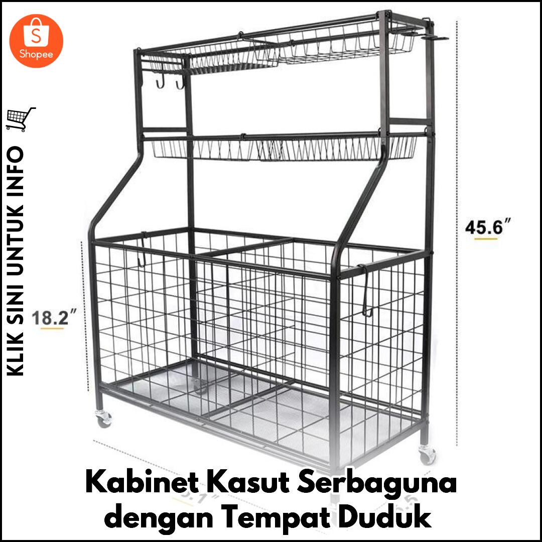 Kabinet Kasut Serbaguna dengan Tempat Duduk
