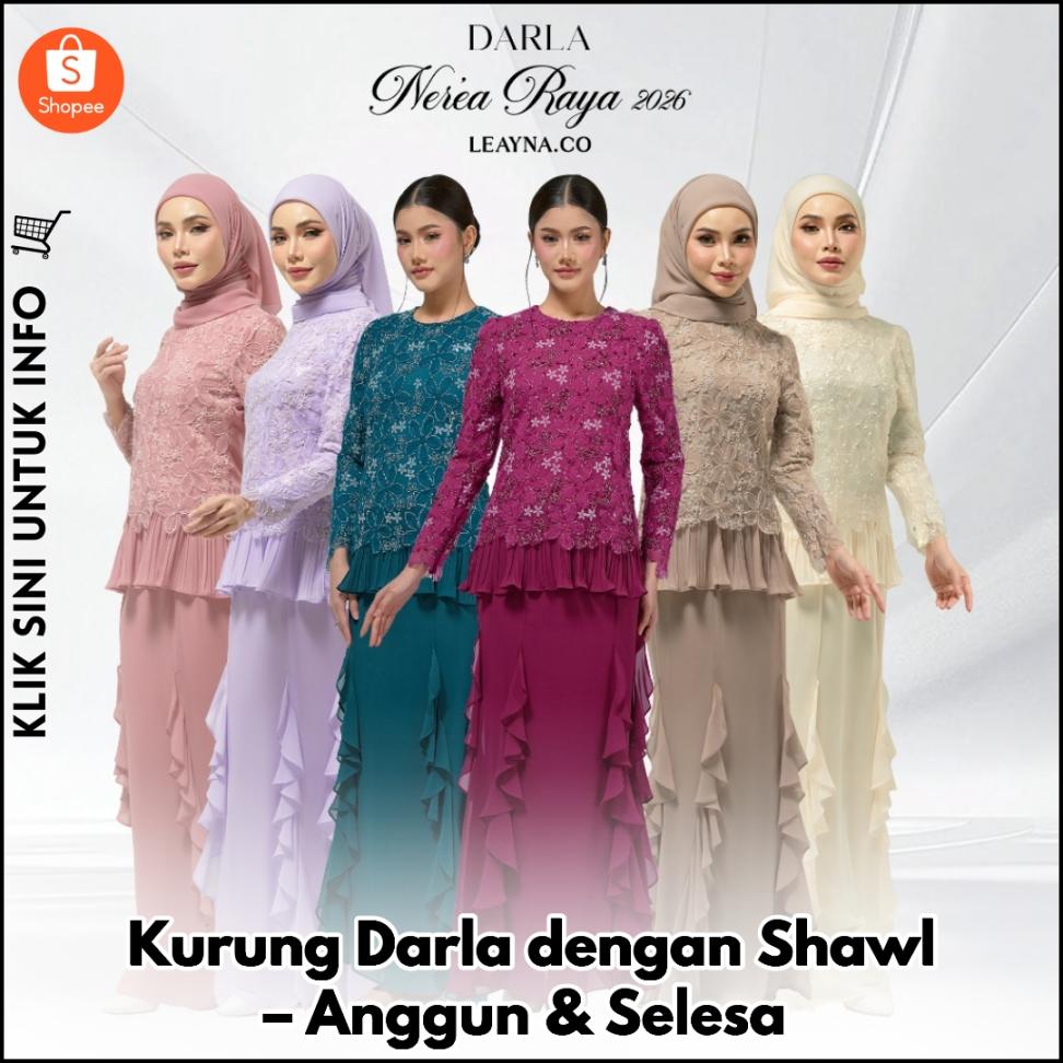 Kurung Moden & Anggun, Lengkap Berselendang