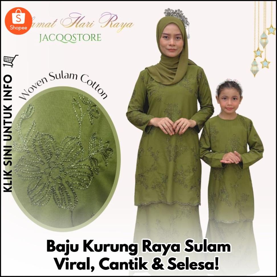 Baju Kurung Raya Sulam Viral, Cantik & Selesa!