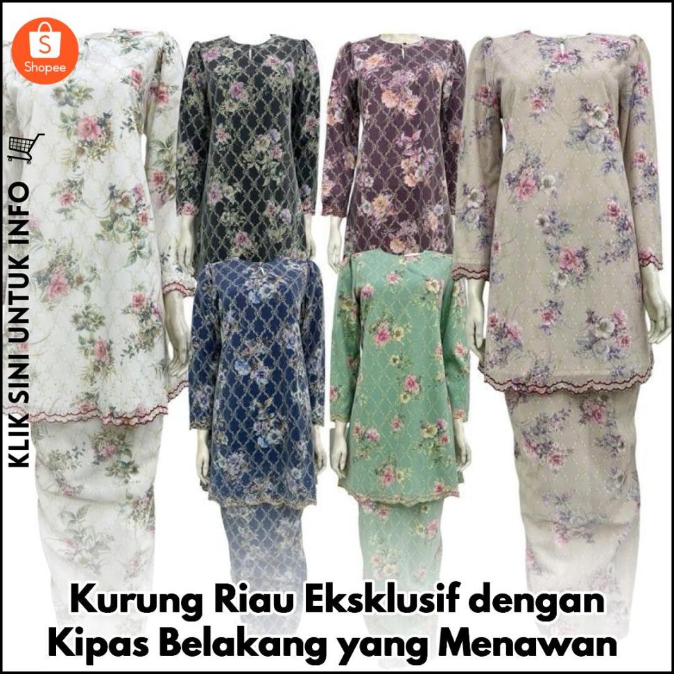 Kurung Riau Eksklusif dengan Kipas Belakang yang Menawan