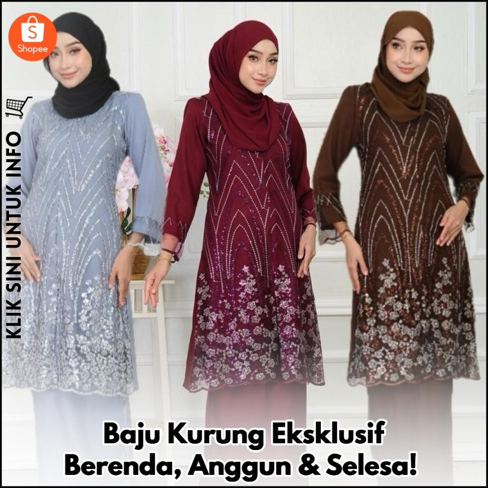 Baju Kurung Eksklusif Berenda, Anggun & Selesa!