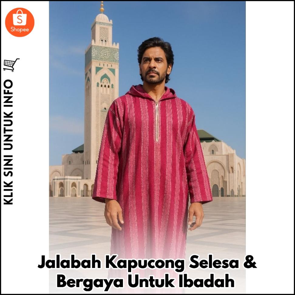 Jubah Kapucong Morocco Selesa & Bergaya
