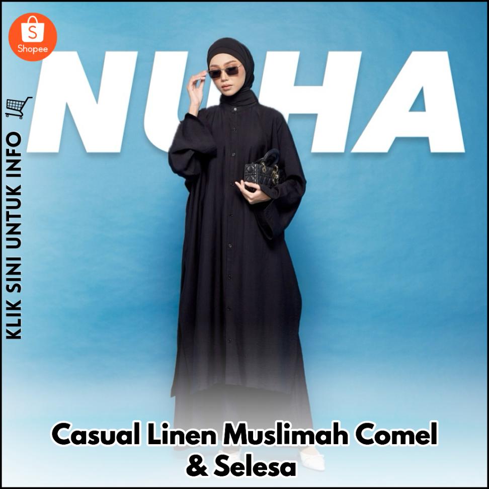 Casual Linen Muslimah Comel & Selesa