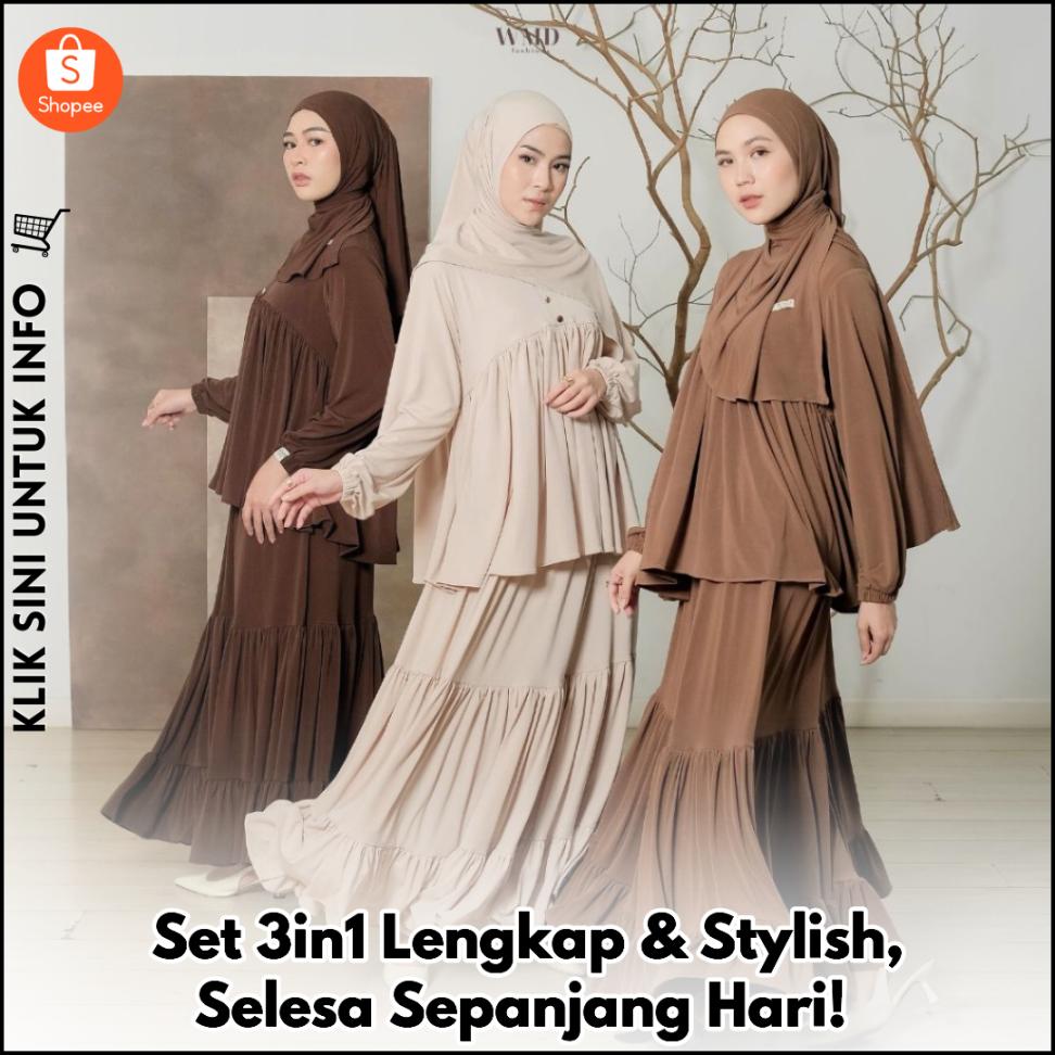 Set 3in1 Lengkap & Stylish, Selesa Sepanjang Hari!