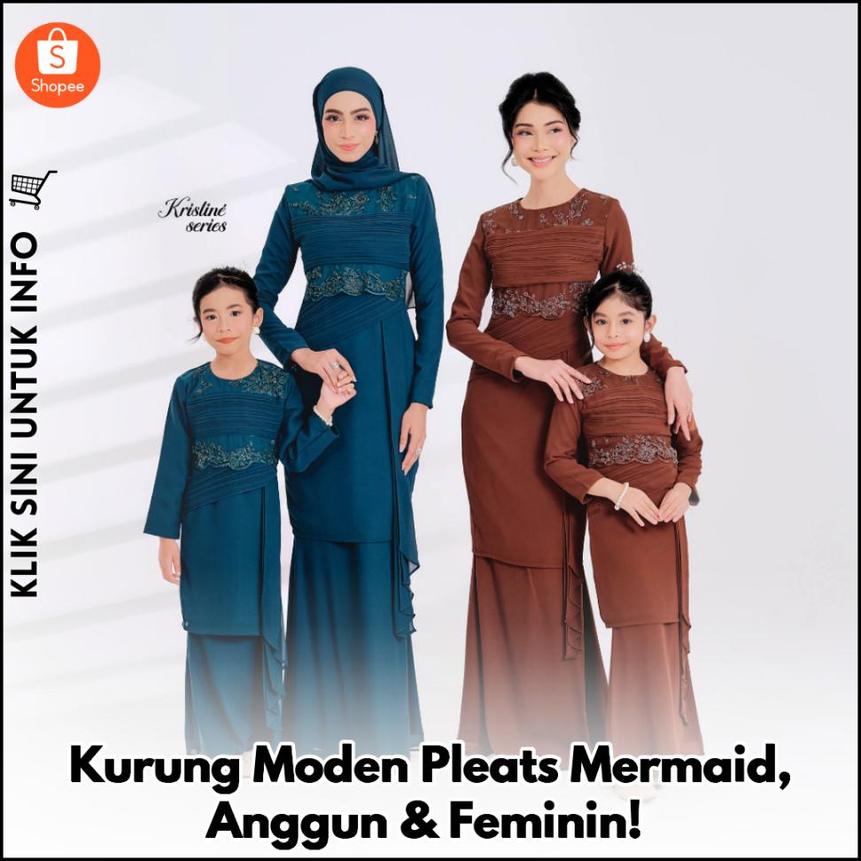 Kurung Moden Pleats Mermaid, Anggun & Feminin!