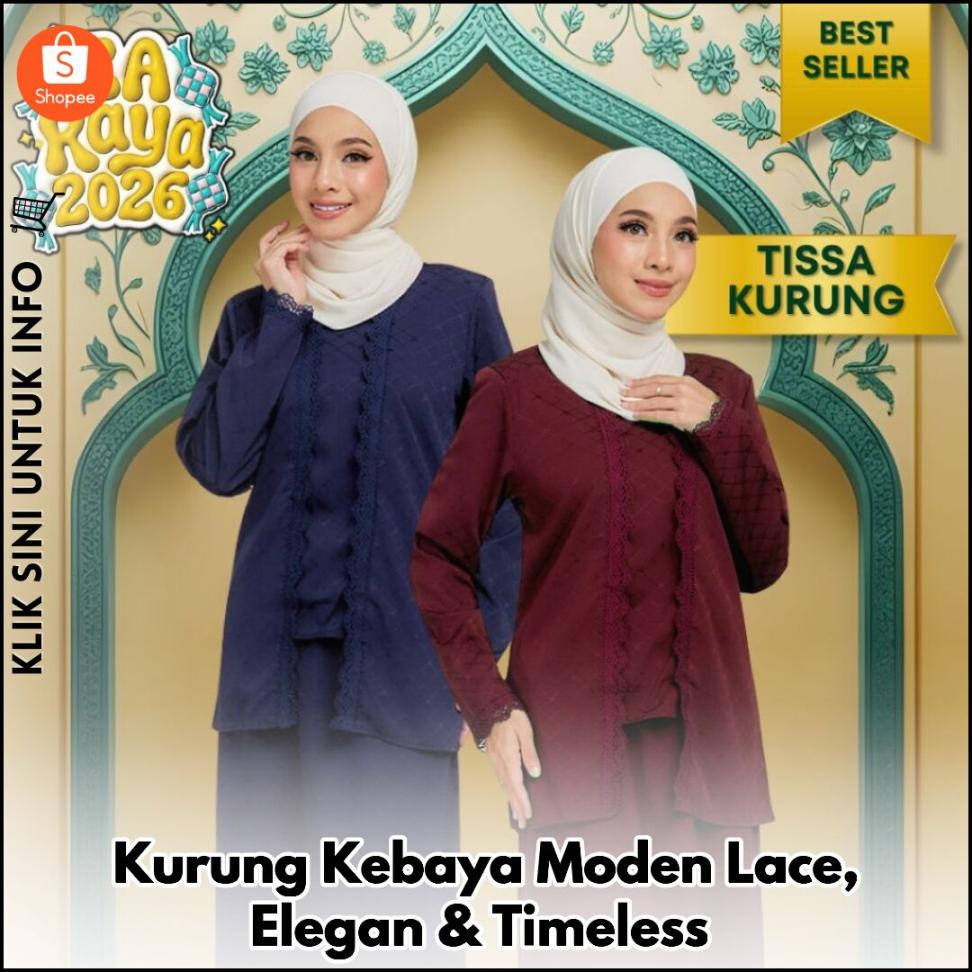 Kurung Kebaya Moden Lace, Anggun & Elegan!