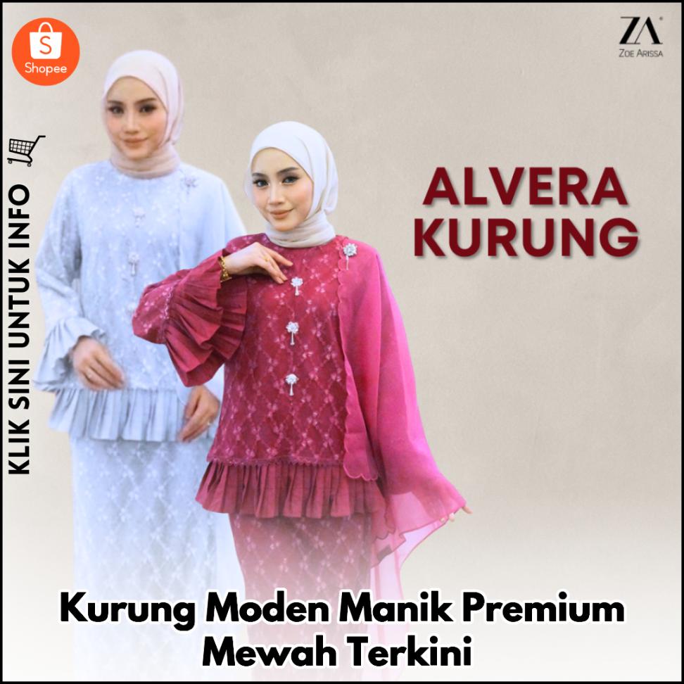 Kurung Moden Manik & Lace Premium Untuk Raya