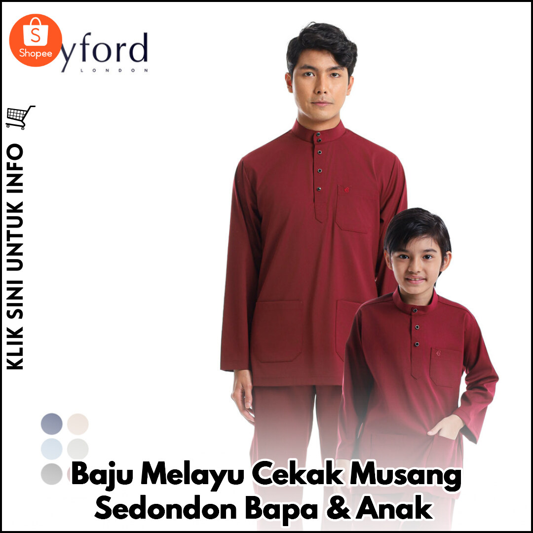 Baju Melayu Cekak Musang Sedondon Bapa & Anak
