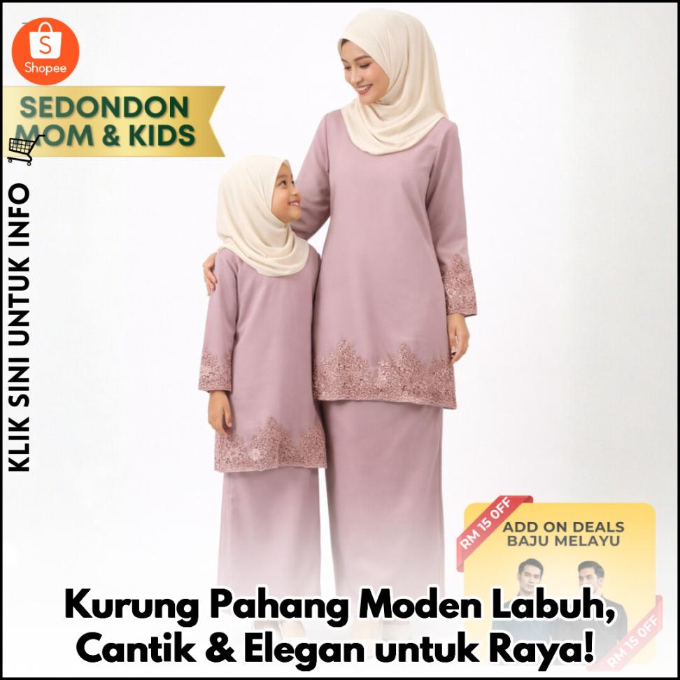Kurung Pahang Moden Labuh, Cantik & Elegan untuk Raya!