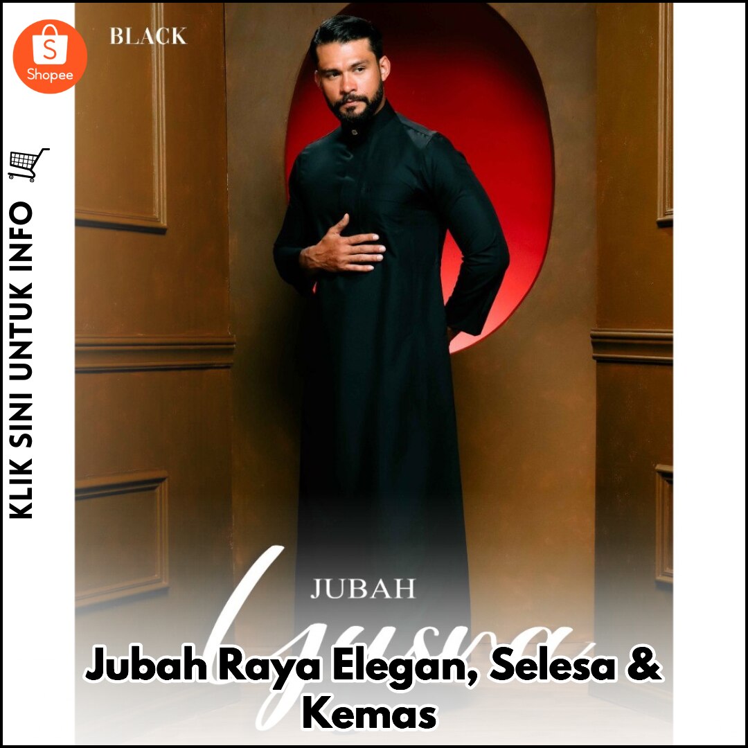 Jubah Raya Elegan, Selesa & Kemas
