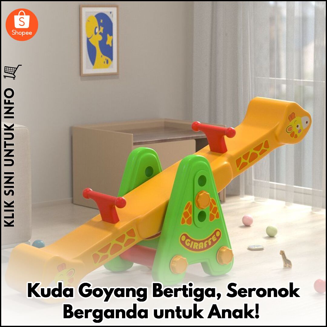 Kuda Goyang Bertiga, Seronok Berganda untuk Anak!