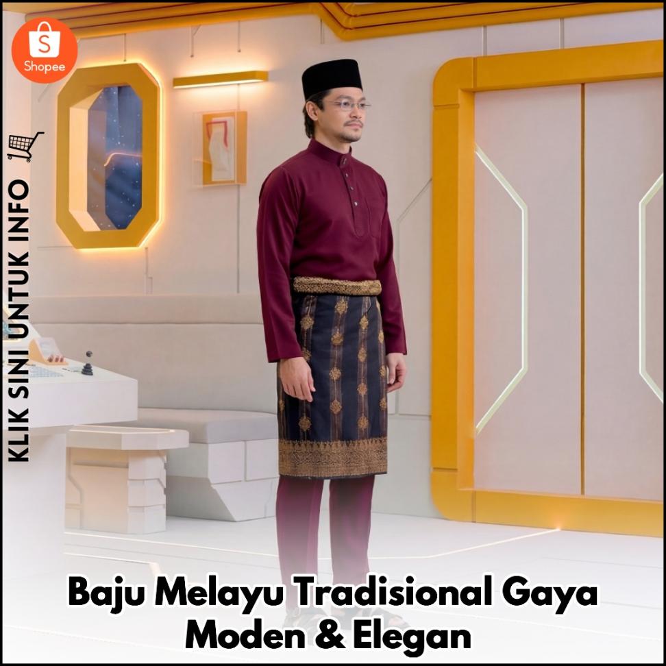 Baju Melayu Tradisional Gaya Moden & Elegan