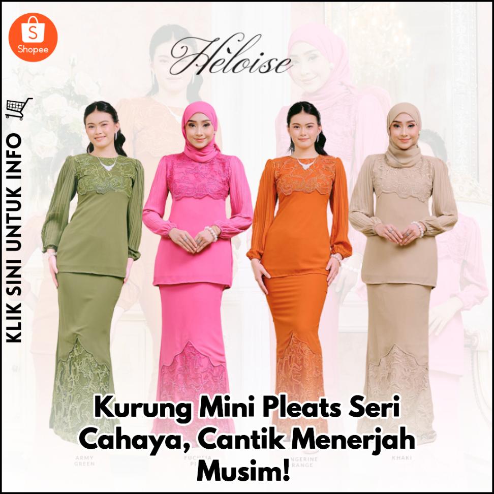 Kurung Mini Pleats Seri Cahaya, Cantik Menerjah Musim!