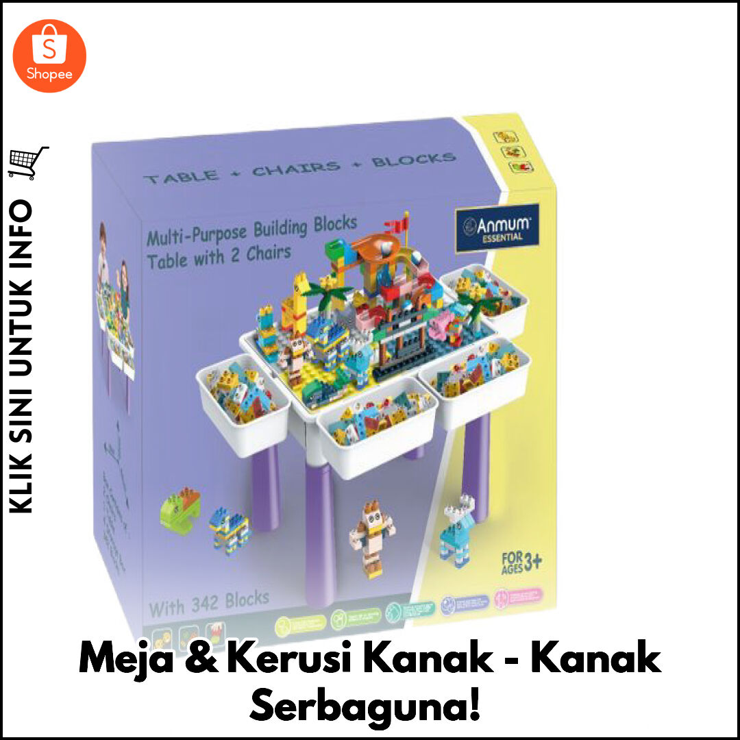 Meja & Kerusi Kanak-Kanak Serbaguna!