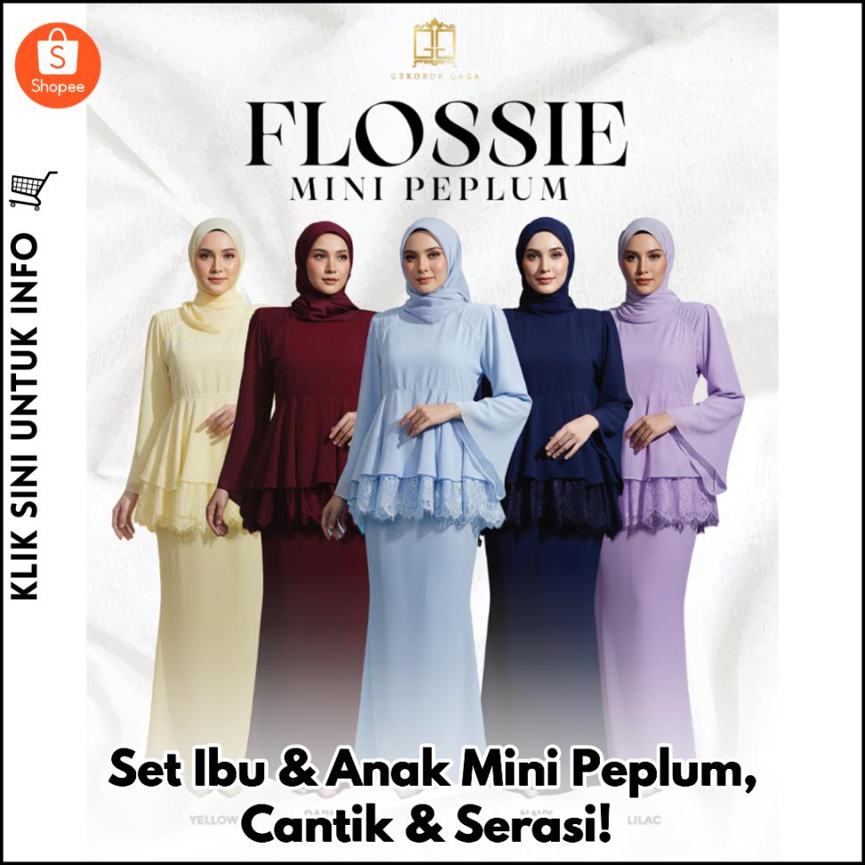 Set Ibu & Anak Mini Peplum, Cantik & Serasi!