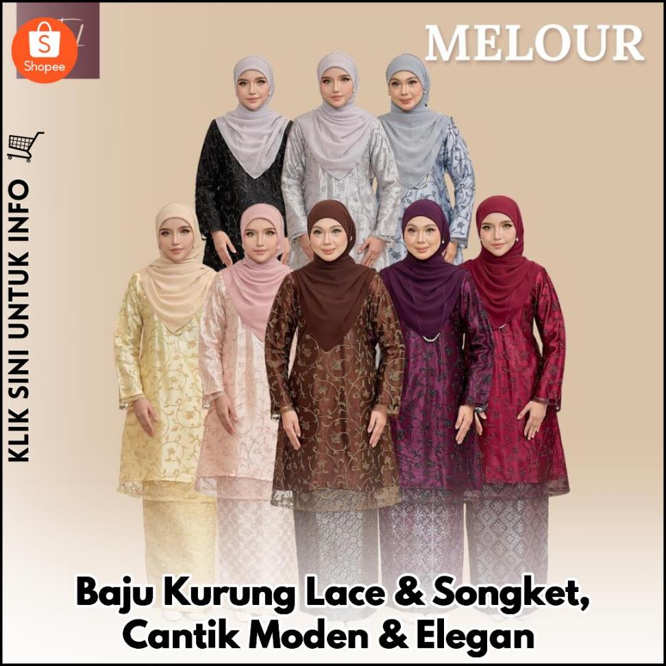 Baju Kurung Lace & Songket, Cantik Moden & Elegan