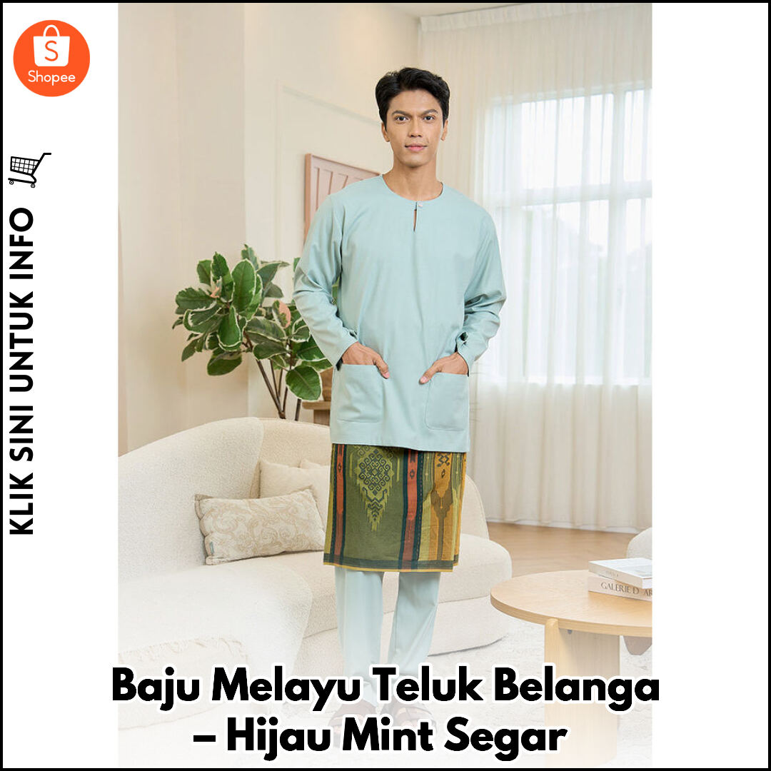 Baju Melayu Teluk Belanga – Hijau Mint Segar