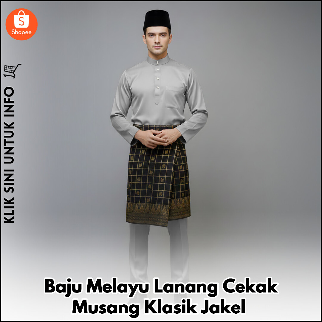 Baju Melayu Lanang Cekak Musang Klasik Jakel