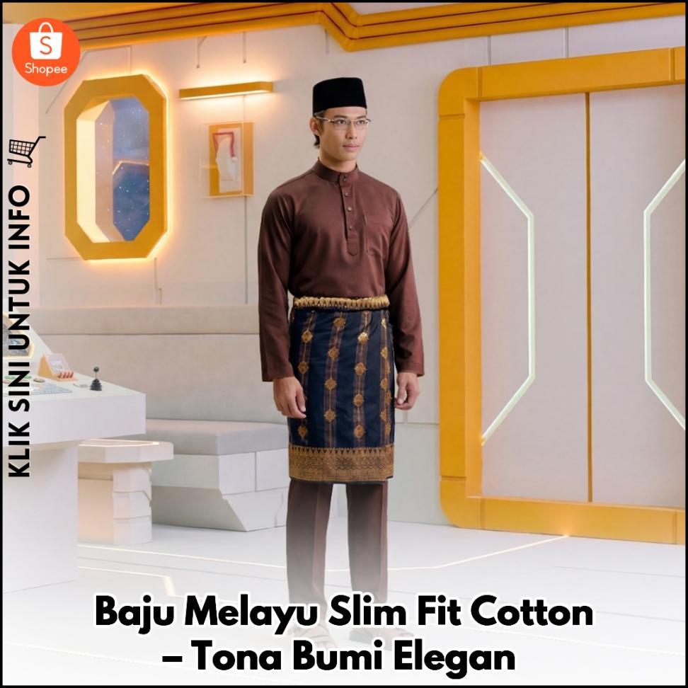 Baju Melayu Slim Fit Cotton – Tona Bumi Elegan