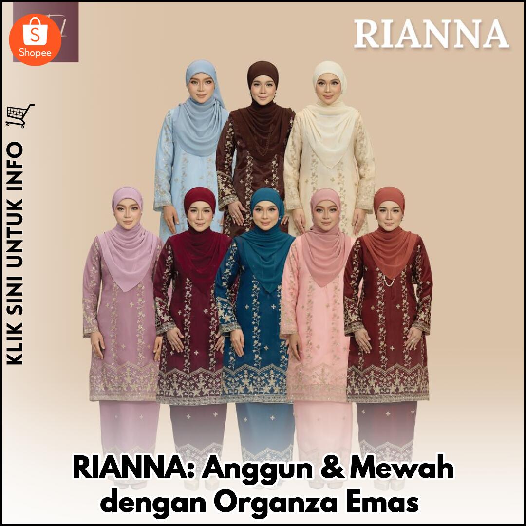RIANNA: Anggun & Mewah dengan Organza Emas