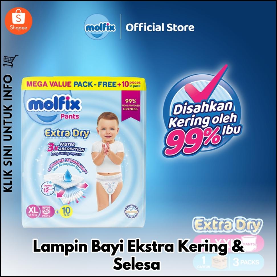 Lampin Bayi Ekstra Kering & Selesa