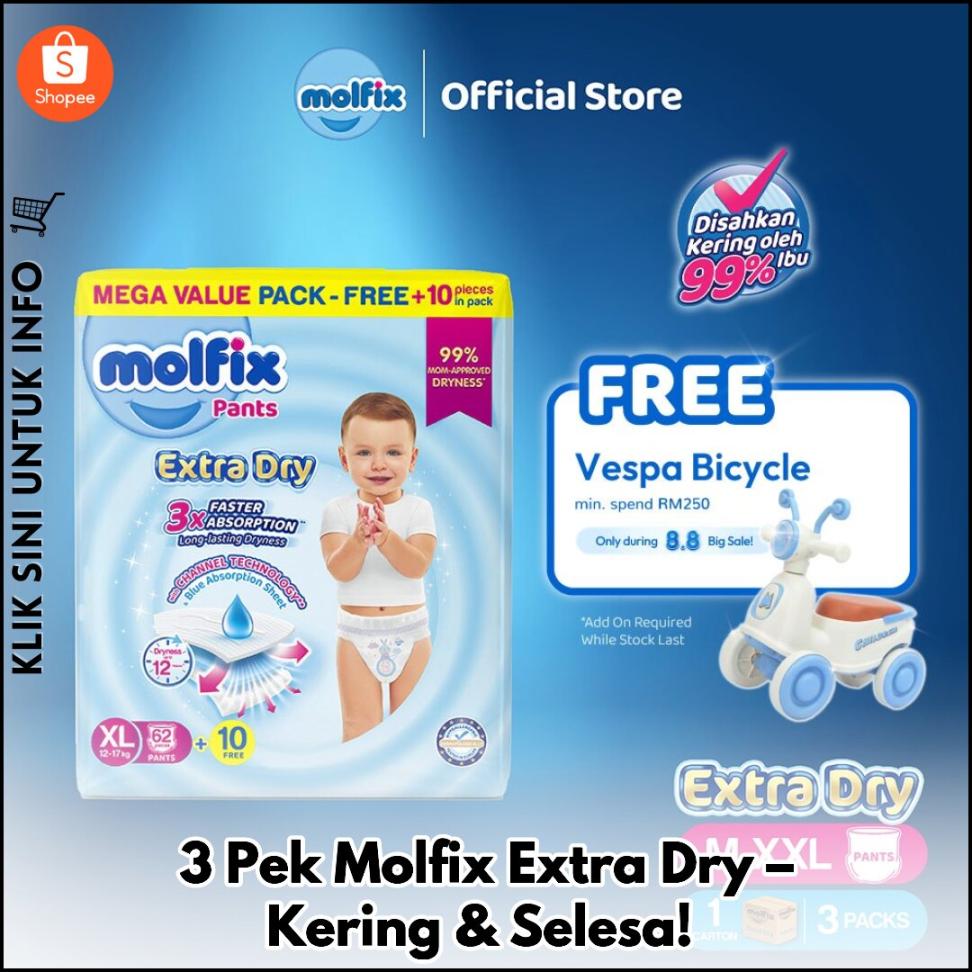 3 Pek Molfix Extra Dry – Kering & Selesa!