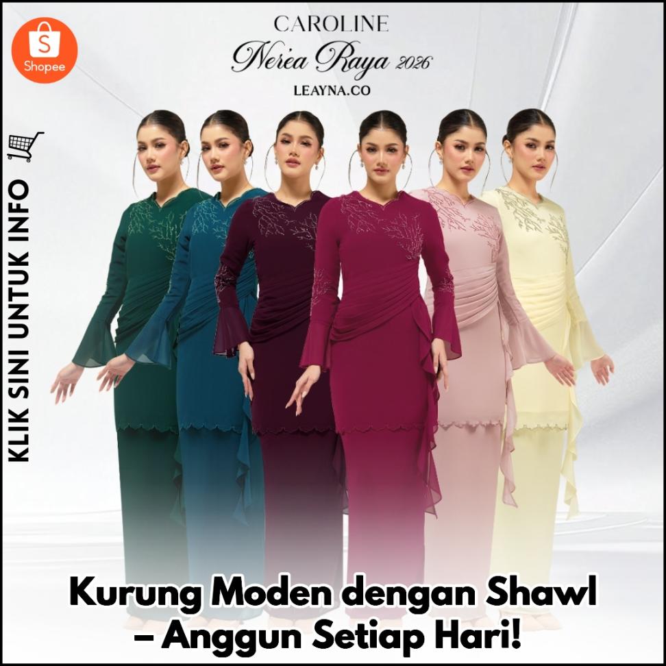 Kurung Moden dengan Shawl – Anggun Setiap Hari!