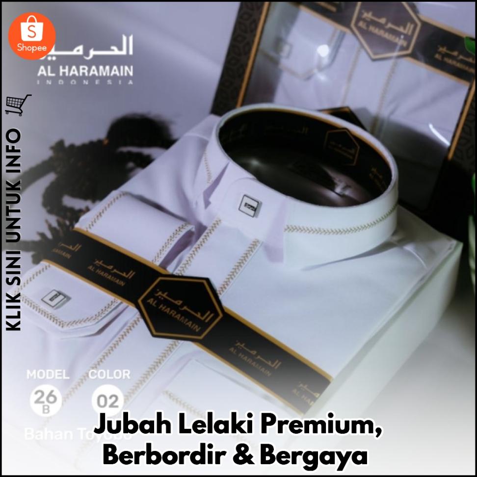 Jubah Lelaki Premium, Berbordir & Bergaya