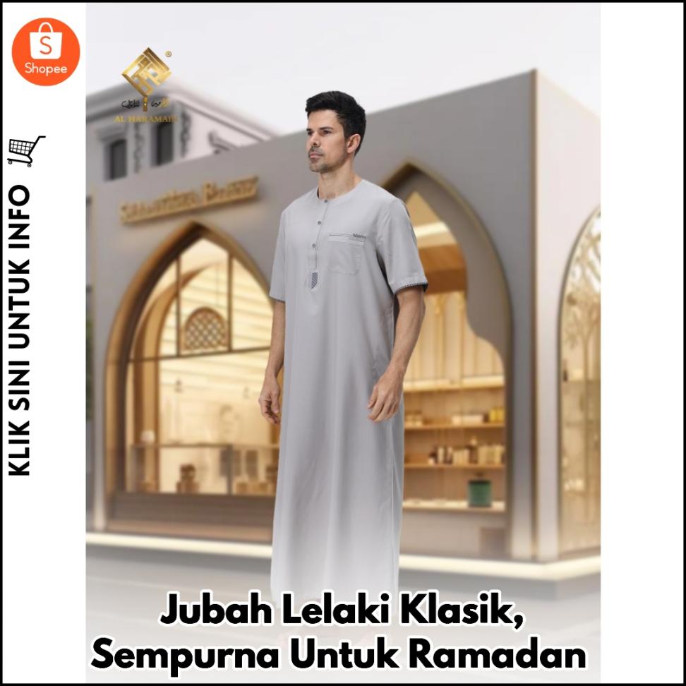 Jubah Lelaki Klasik, Sempurna Untuk Ramadan
