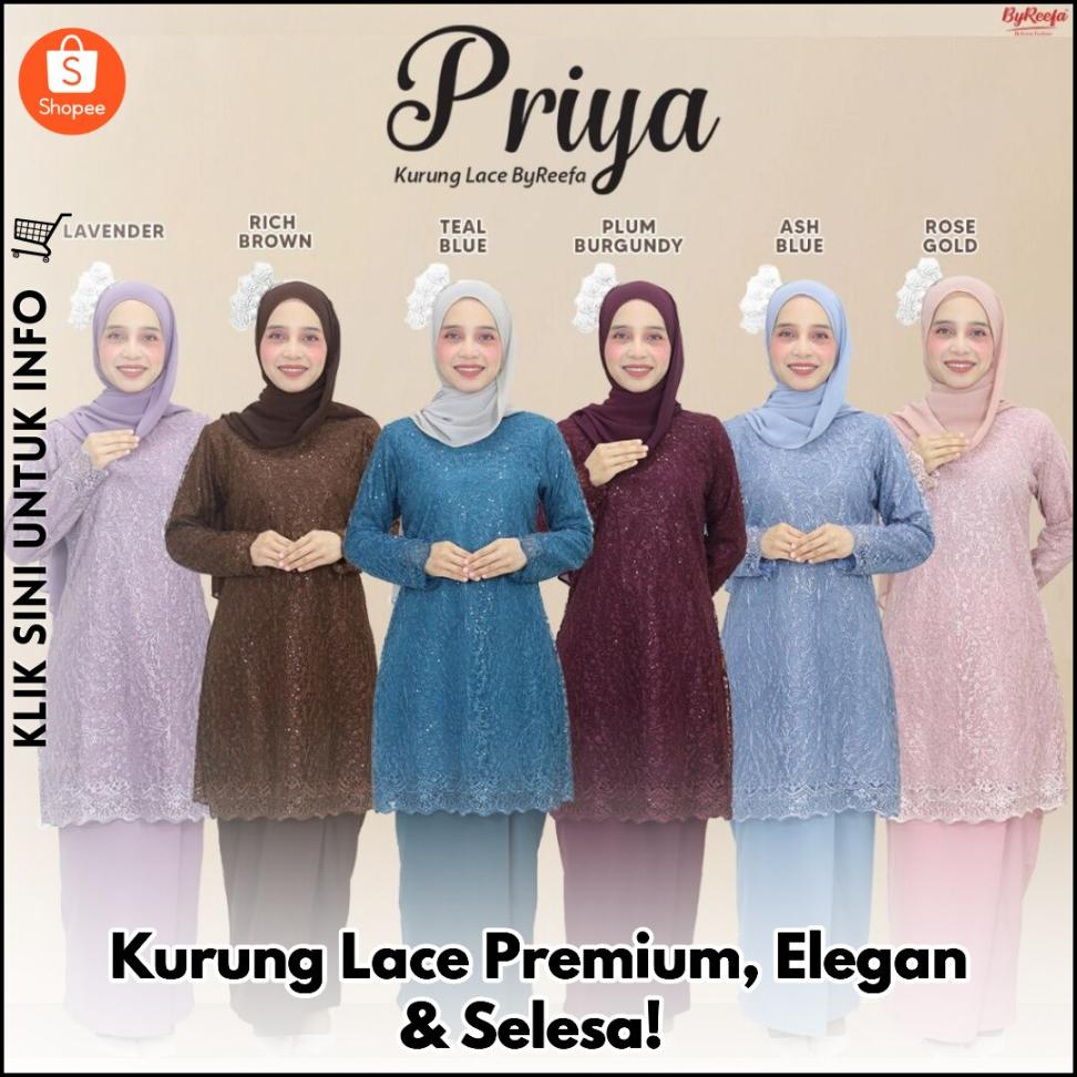 Kurung Lace Premium, Elegan & Selesa!