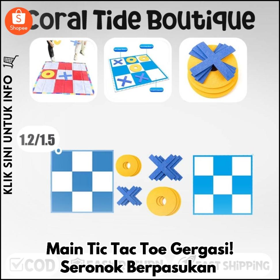 Main Tic Tac Toe Gergasi! Seronok Berpasukan