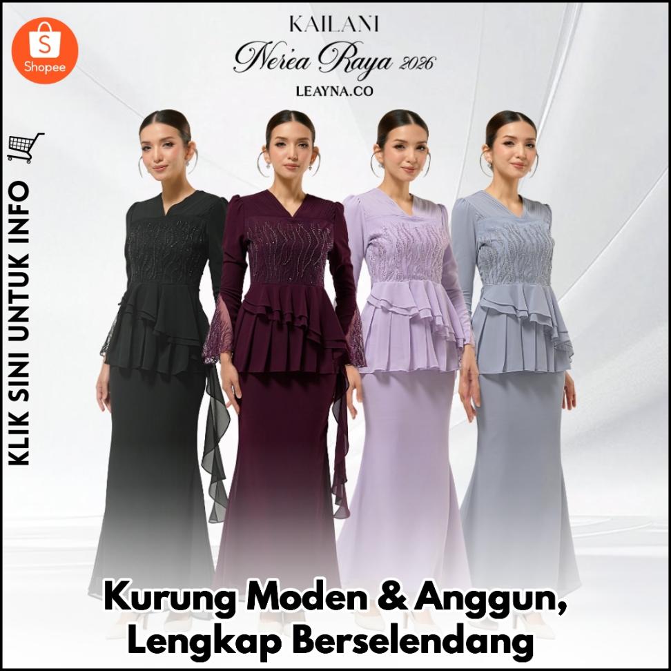 Kurung Moden & Anggun, Lengkap Berselendang
