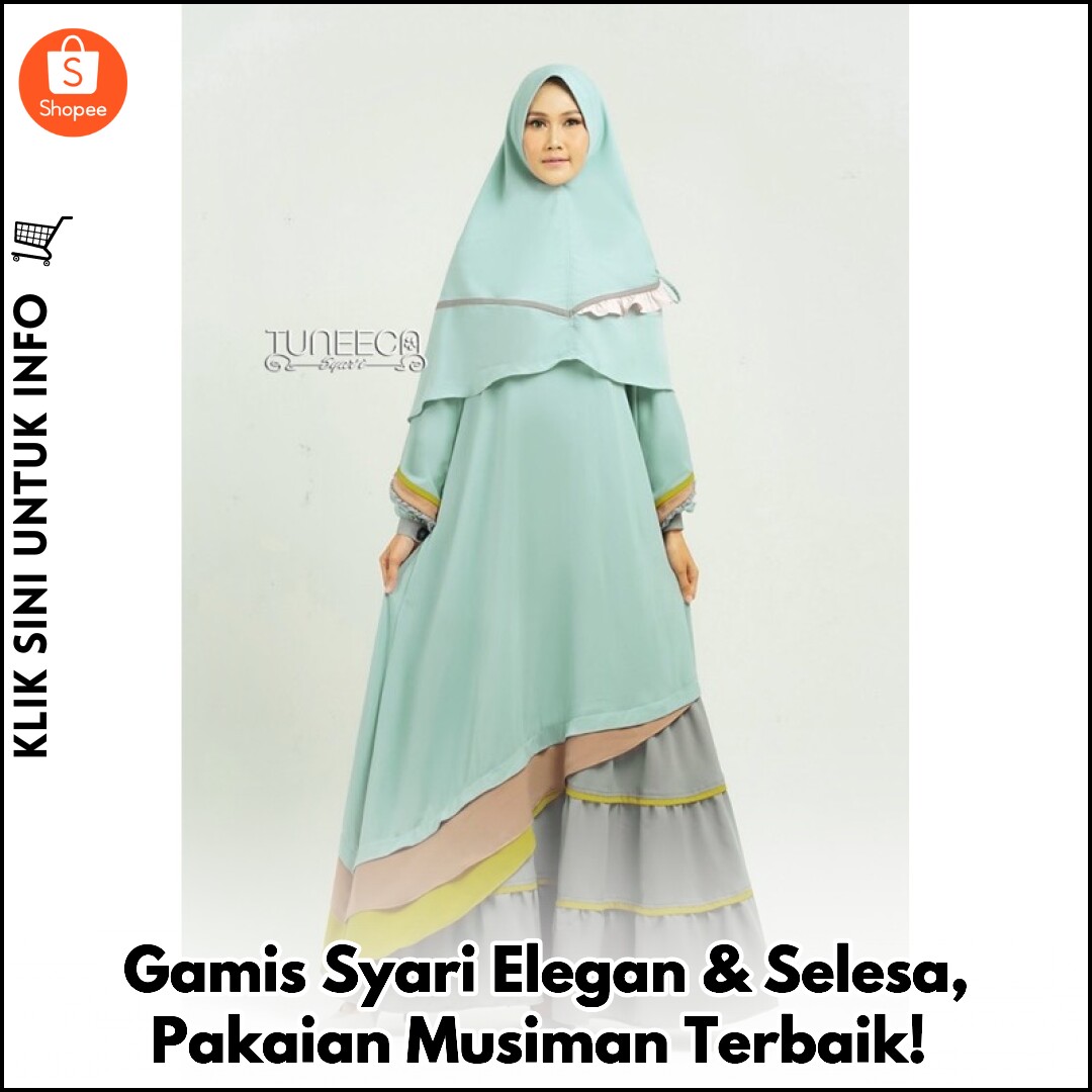 Gamis Syari Elegan & Selesa, Pakaian Musiman Terbaik!
